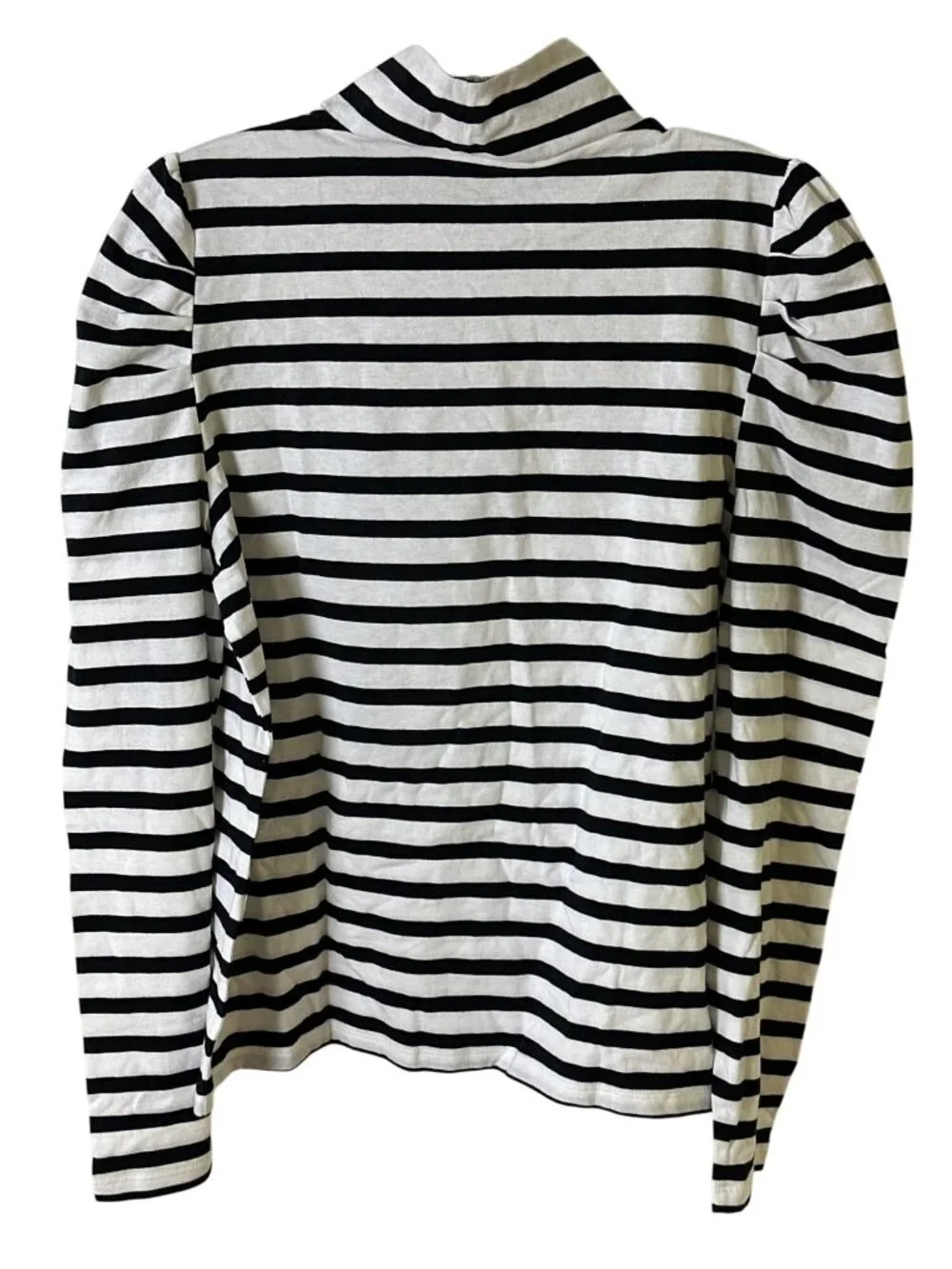 Charter Club Size PL Black White Striped Long-Sleeve Top Modern Fit Womens - Picture 3 of 8